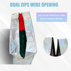 4 Pcs 66 Gallon Large Moving Bags with Zipper and Handles Foldable Storage Duffle Bags Heavy Duty Extra Large Totes for College Dorm Travel Clothes Blankets Bedding Moving (Iridescent)
