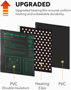BN-LINK Seedling Heat Mat Warm Hydroponic Heating Pad Waterproof 20" x 20.75" for Seed Starting Greenhouse and Germination
