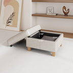 EASE MOOSE Middle Module Seat for Modular Sofa with Reversible Chaises, Faux Leather Armless Chair Customizable Sectional Sofa Couch with Storage