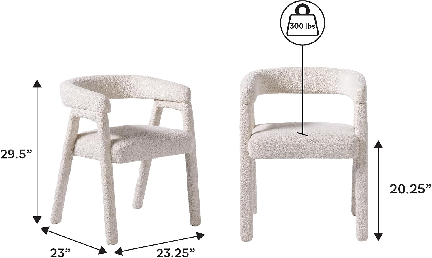 Walker Edison Ezra Modern Solid Wood Rounded Back Dining Chair - Natural (Set of 2)
