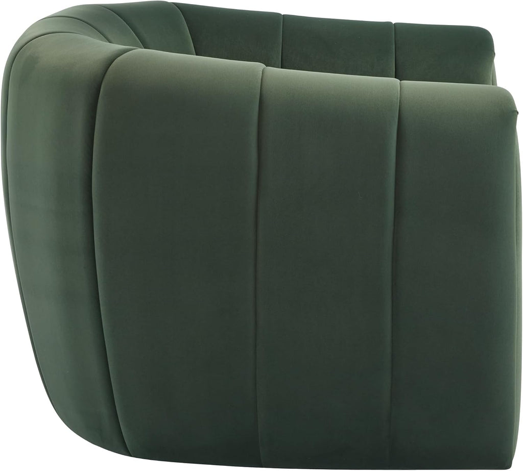 Christopher Knight Home Monroe Velvet Swivel Club Chair,Armchair with 360-Degree Rotation,Upholstered Barrel Swivel Sofa Chair for Living Room/Bedroom,Tufted Back,Thick Cushion, Iron Base, Olive Green