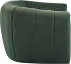 Christopher Knight Home Monroe Velvet Swivel Club Chair,Armchair with 360-Degree Rotation,Upholstered Barrel Swivel Sofa Chair for Living Room/Bedroom,Tufted Back,Thick Cushion, Iron Base, Olive Green