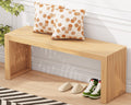 Bamboo Dining Bench, 35-inch Sleek Design Entryway Shoe Rack Bench, Indoor Kitchen Table Bench, Waterproof Outdoor Bench, Natural