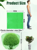 ANPHSIN 3 pcs 39.3in x 39.3in Plant Covers Freeze Protection - Winter Shrub Plant Protection Bags, Frost Blankets Cloths with Drawstring for Outdoor Garden Potted Plants, Green