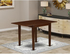 East West Furniture NDT-MAH-T Norden Kitchen Table - a Rectangle Dining Table Top with Dropleaf & Stylish Legs, 30x48 Inch, Mahogany