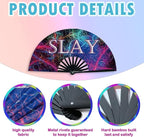 Boots on The Ground Fan, Large Folding Hand Fan for Women and Men, Popping Fans for Line Dancing for Raves, EDM, Dance Party, and Home Decoration
