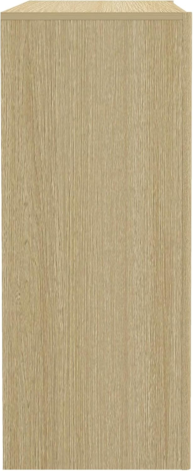 Manhattan Comfort Linda Modern Console Table with 3 Storage Drawers – 60" Narrow Entryway Stand for Living Room, Hallway, or Dining Room – Wood Grain Accent Furniture, Natural Oak