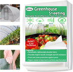 8FTx26FT Greenhouse Plastic Sheeting, 6 Mil Thick Clear Polyethylene Film, Waterproof Wind Frost Dust UV Resistant Green House Plastic Covering for Outdoor Plant, Garden, (8ft x 26ft)