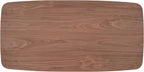 Penau Walnut Finish Rectangular Dining Table, Curved Wooden Base, Engineered Wood Construction with Walnut Veneer, Sturdy MDF Core, Modern Contemporary Design, 71 x 35 x 30 Inchs