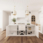72" Kitchen Island with Storage,White Marble Melamine Cabinet with Drawers, Shelves & Wine Rack for Kitchen or Dining Room