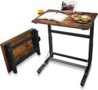 YIBOLIN'S Couch Table Tray - Foldable TV Dinner Tray Table with No Assembly, Large Surface Laptop Stand for Couch, C-Shaped Bed Tray, Sturdy Slide-Under Sofa Table (16" Extra Wide)