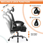 Sweetcrispy Ergonomic Office Chair, Computer Desk Chair with Lumbar Support | High-Back Mesh, 360° Rolling Work, Swivel with Wheels, Comfy Arms, Home Bedroom Study, Black