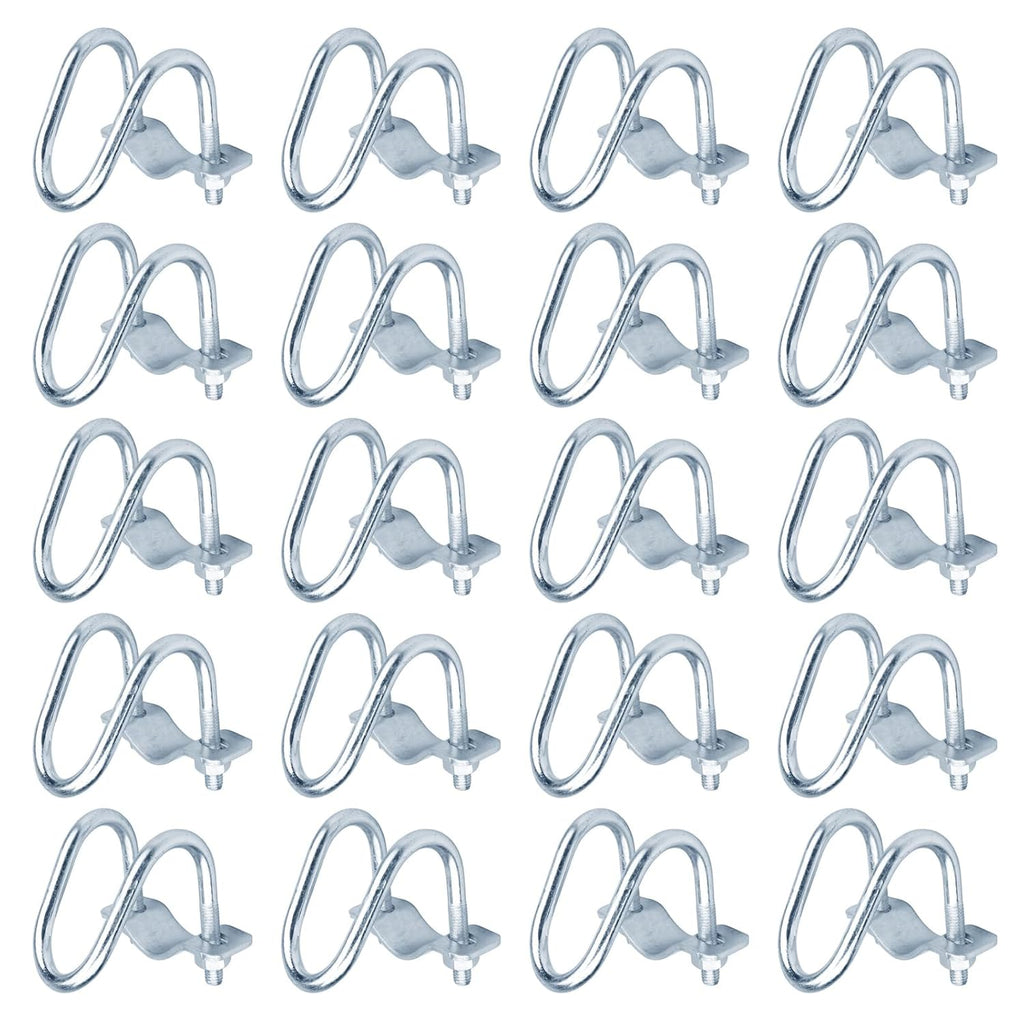 20 PCS Cross Connector Pipe Clips for 1/2" EMT Electrical Pipe(O.D. : 0.706"), Cross Conduit Clamp for Greenhouse, Awning & Fence, Tripods