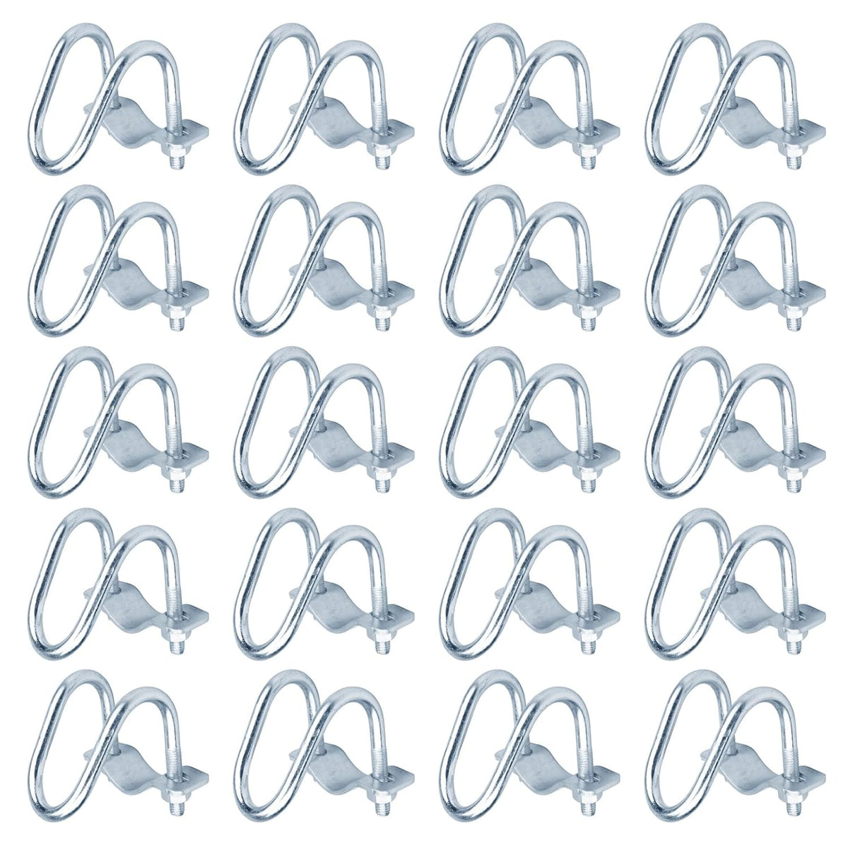 20 PCS Cross Connector Pipe Clips for 1/2" EMT Electrical Pipe(O.D. : 0.706"), Cross Conduit Clamp for Greenhouse, Awning & Fence, Tripods