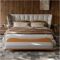 Modern End of Bed Bench, Leather Long, Modern Upholstered Bedroom for Living Room Foyer Indoor Entryway Entryway(Orange,180 * 45 * 55cm)