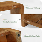 Solid Wood Entryway Bench with Shoe Storage, 59.06-Inch Long Shoe Bench with Open Shelf, Farmhouse End of Bed Seating for Hallway, Foyer, Bedroom, Walnut Brown