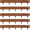 Corten Steel Rust Landscape Edging Border, 5 Pack 42”L x 7”H Weather Resistant Bendable Metal Garden Lawn Edging for Landscaping, Yard Pathway (16.5 Ft Total)