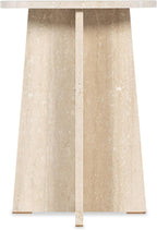 Hooker Melange Cirque Spot Table with Cream Colored Travertine Xalapa Honed Stone
