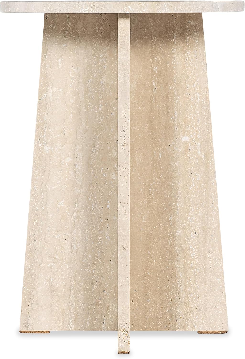 Hooker Melange Cirque Spot Table with Cream Colored Travertine Xalapa Honed Stone