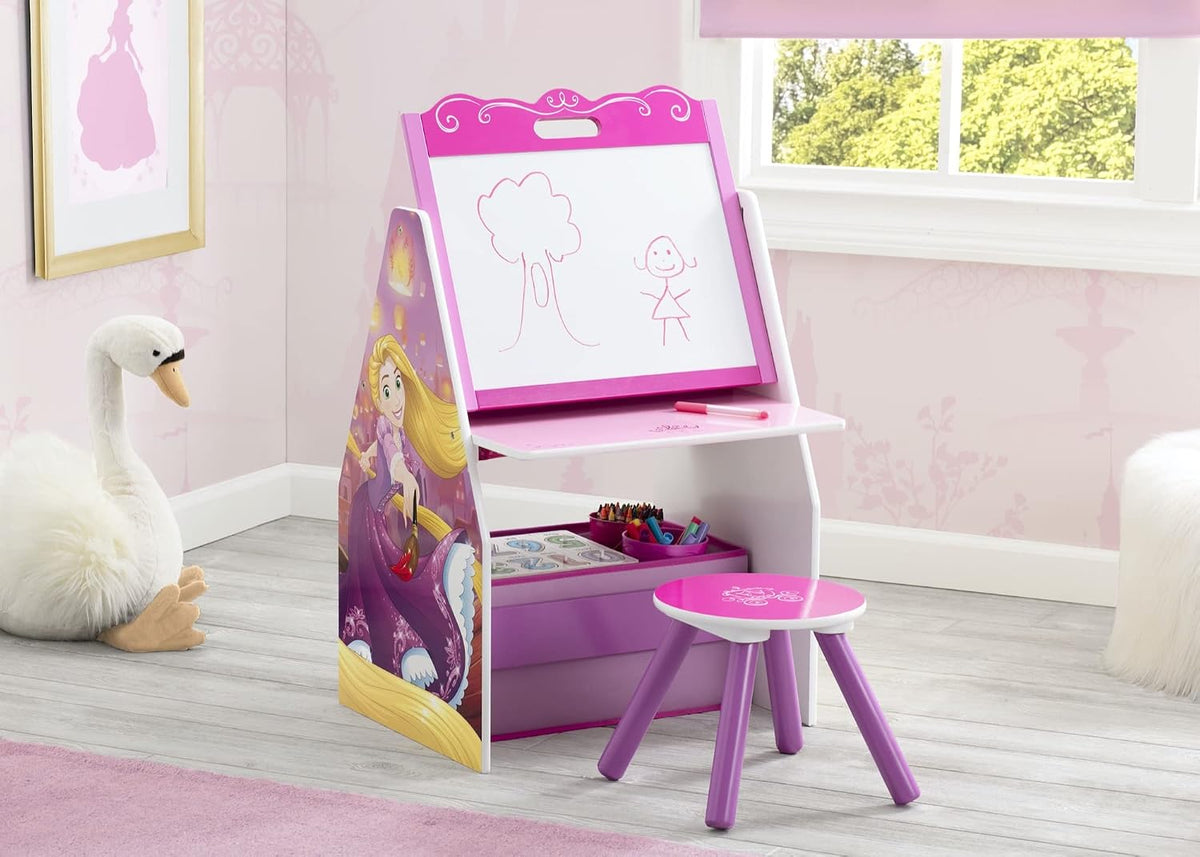 Delta Children Kids Table and Chair Set with Storage (2 Chairs Included) - Ideal for Arts & Crafts & Kids Easel and Play Station – Ideal for Arts & Crafts