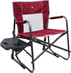GCI Outdoor Freestyle Rocker XL Camping Chair with Side Table - Red