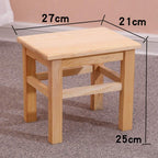 Stool Foot Stool,Solid Wood Stool,Non-Slip Wear Pad,Tenon Wood Craft,Four Sizes,Change Shoe Bench,25cm