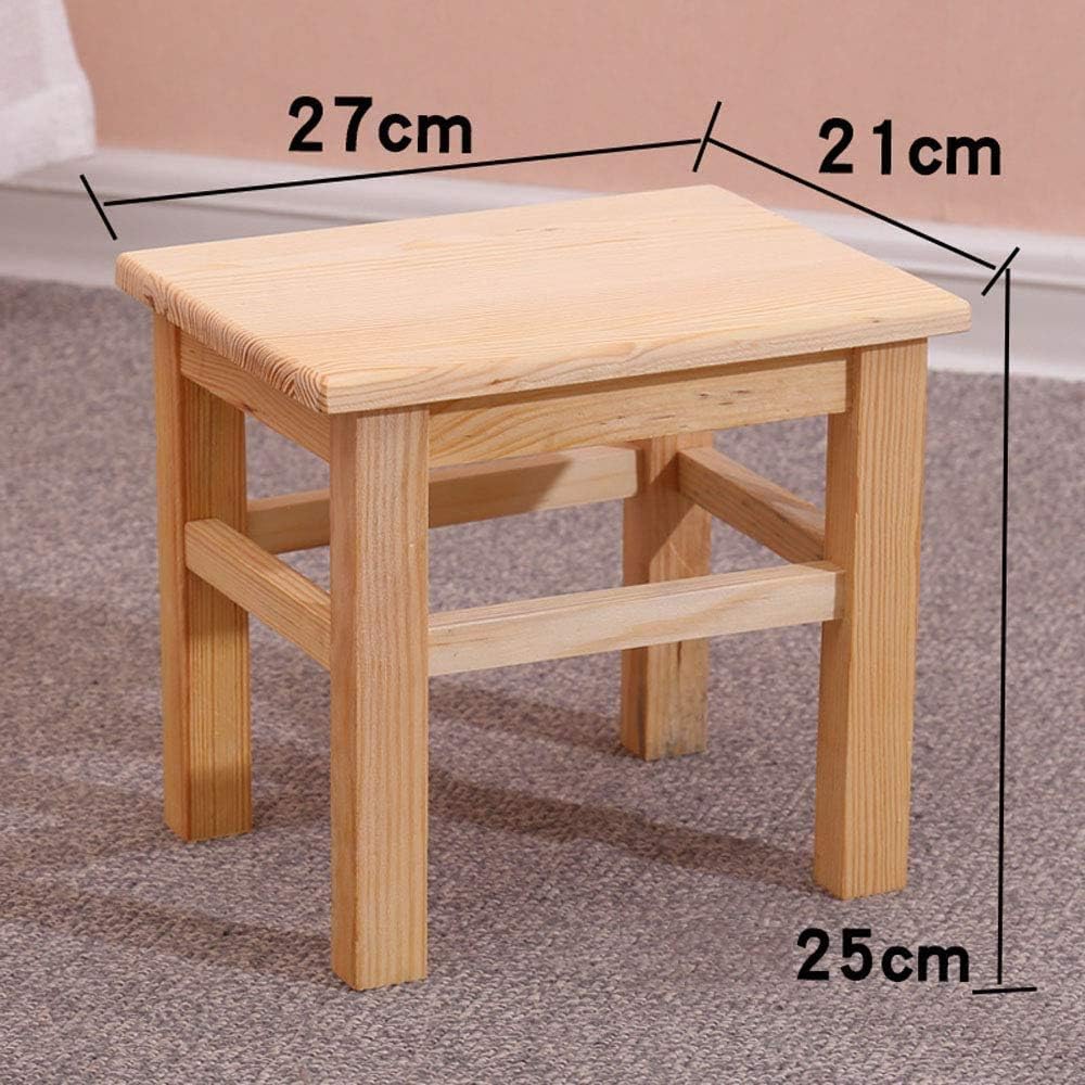 Stool Foot Stool,Solid Wood Stool,Non-Slip Wear Pad,Tenon Wood Craft,Four Sizes,Change Shoe Bench,25cm