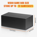 Video Game Storage Boxes, Blu-Ray Storage Boxes, Magnetic Video Game Box Protector Case, Store Up to 20 Cases – 1 Pack
