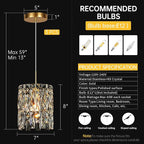 Modern K9 Crystal Pendant Lights Kitchen Island Set of 3,Gold Chandeliers for Dining Room Light Fixtures Over Table,Hanging Chandelier for Kitchen Island Entryway Bathroom BedHead Bedroom