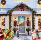 Christmas 3D Wind Spinners Hanging, 12in Large Stainless Steel Yard Sculpture for Winter Outdoor Indoor Garden Yard Crafts Ornaments Decoration(Christmas Snowmen)