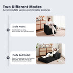 37.4in Convertible Sofa Bed, Corduroy Couch Bed, Futon Sleeper Sofa Pull Out Bed, Foldable Couch for Living Room Apartment, No Assembly Required