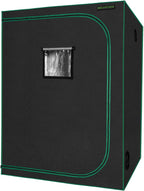 MELONFARM 57"x57"x80'' Grow Tent, High Reflective 600D Diamond Mylar Canvas with Observation Window and Floor Tray for Hydroponic Indoor Plant Growing