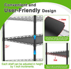 Abimars 5-Tier Greenhouse with Grow Light, Shelf Height Adjustable Metal Plant Shelf with PVC Cover and Wheels, Includes 5-Pack 2900K Full Spectrum Plant Lights, 21x49x80inch