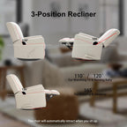 Harkawon Swivel Rocker Recliner Chair, Glider Rocker Recliner, Beige