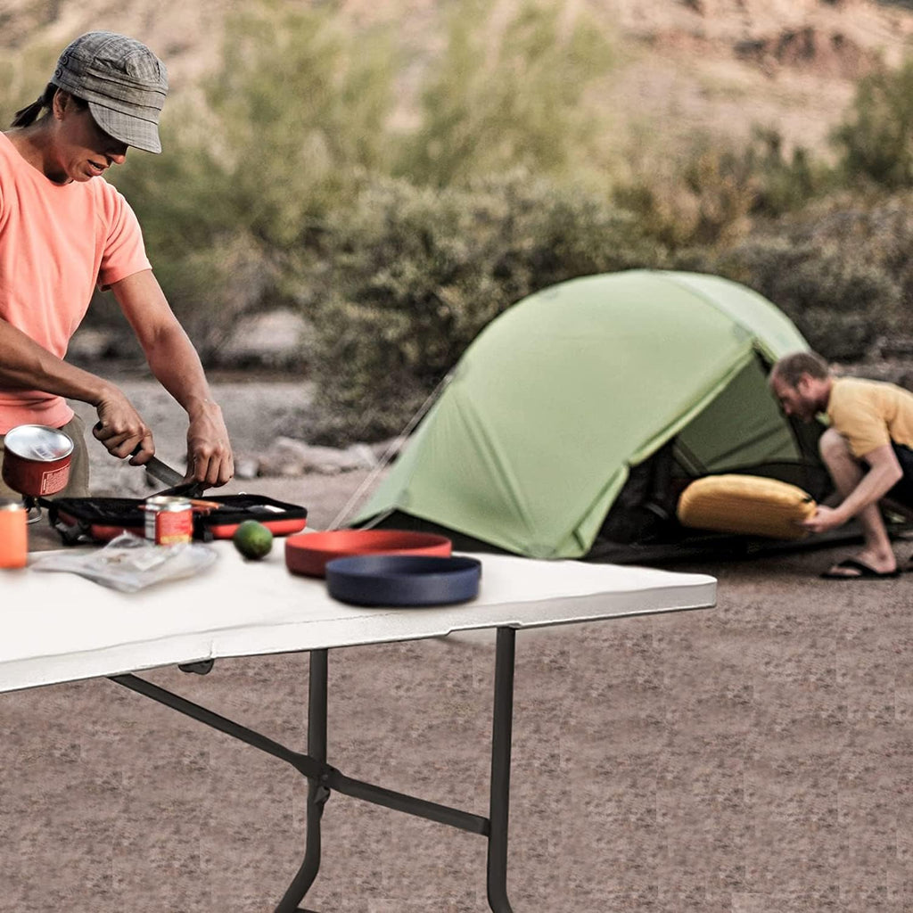 5FT Fold-in-Half Folding Table | 330 lb, Carry Handle