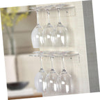 Wall-Mounted Acrylic Wine Glass Holder - 3 Positions Wine Storage Rack for Glasses Storage Hanger Space-Saving Goblet Rack