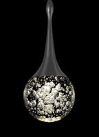 Flashing God Black 1 Light Crystal Pendant Lighting K9 Crystal Globe Pendant Chandeliers Crystal Bubble Chandeliers Kitchen Island Pendant Lighting Dimming LED 2700k 4500k 6000k