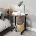 End Table,Mobile Side Table, Mobile Laptop Desk Cart, Adjustable Over Bed Table with Wheels for Sofa, Couch Deak for Sofa Laptop Coffee Snack, for Living room Bedroom, 23.62 x 15.74 x 27.16-37.79 in