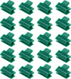 uxcell Greenhouse Clamps for 7/16inch PVC Pipe, 20pcs Greenhouse Film Clamps Shading Net Rod Clip Garden Hoops for Row Cover, Greenhouse Plastic Sheeting(Dark Green)