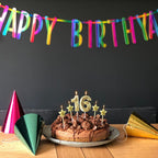Golden Number 7 & Star 3D Diamond Shaped Birthday Candles - 2.76 inch, Suitable for Parties & Cake Decorations