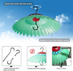 Squirrel Baffle for Hanging Bird Feeder Rain Cover for Outside Weather Guard Protect Feed from Sun Red Dome Attract Hummingbirds, Moat Proof, Easy to Clean-14inch Green