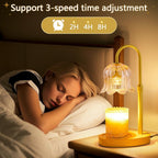 CRMILL Candle Warmer Lamp Electric Timer - Candles Warming Light Height Adjustable Dimmable Warmers Flower Lamps No Flame Heat Warm Melt Wax Jar Modern Home Decor Table Lights for Home Living Bedroom