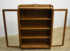Crafters and Weavers Arts and Crafts Wood Curio Cabinet in Walnut