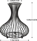 Metal Black Wine Cork Display Holder Iron Cork Container Decorative Free Standing Wine Cork Storage Collector Cage Wine Stopper Collector Basket for Wine Lover Gift Kitchen Decor