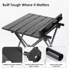 Opliy 2-Pack Portable Camping Table – Ultralight Foldable Car Tray Table with Carry Bag for Camping, Picnic, BBQ, Beach & Outdoor Travel