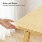 Bamboo Dining Table, Small Kitchen Table for 2, 27.6" Square Dining Tables for Small Space, Easy Assembly, Dinner Table for Dining Room, Living Room, Kitchen, Office(Natural)