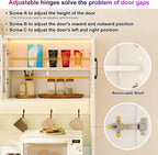 Vipbear 71" Tall Pantry Cabinet, Kitchen Hutch with Power Outlet, Farmhouse Buffet Sideboard with Door Racks, RGB LED Light Coffee Bar Cabinet for Kitchen Storage