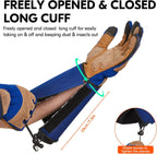 Vgo... Gardening Gloves Unisex,Safety Work Gloves,Long Sleeves Gauntlet,Puncture Proof,Touchscreen(Size L,Blue,SL7496)