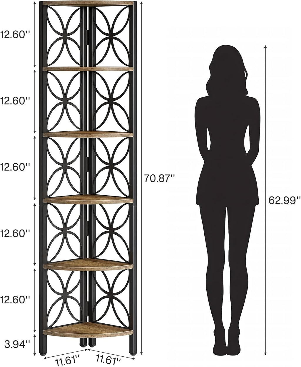 Tribesigns 6-Tier Corner Shelf