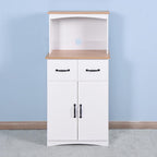 Modern Kitchen Pantry Cabinet, Storage Cabinet with Drawers, Wooden Coffee Bar Cabinet, Sideboard Buffet Cabinet for Dining Room Living Room Kitchen, White